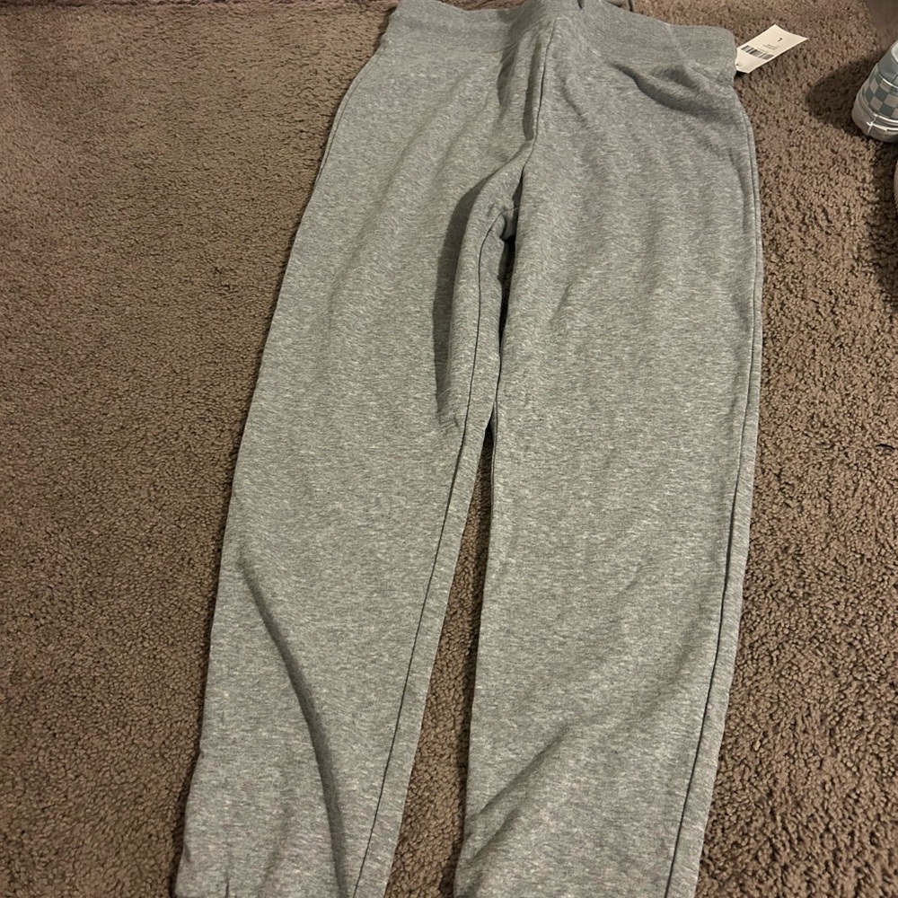 Forever 21 Gray Track Pants with Elastic Waistband and Cuffs